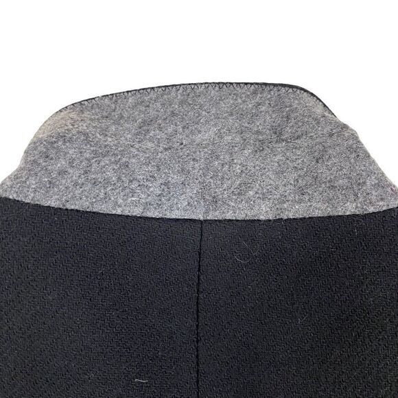 Zara Wool Blend Double Breasted Jacket Black Large - Picture 5 of 10